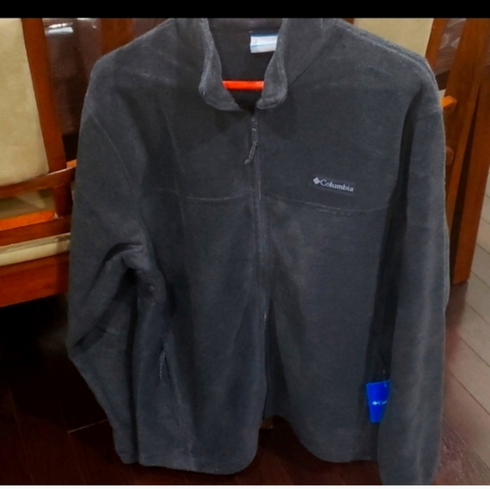 Columbia Full Zip Fleece Jacket Gray Small - Picture 1 of 8